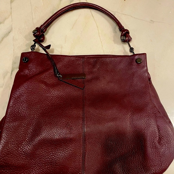 Vince Camuto Leather Handbag purple maroon - Picture 1 of 4